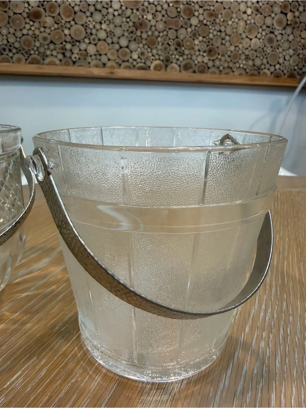 Antique Anchor Hocking Wexford Glass Ice Buckets